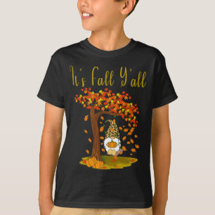 T-shirt Gnome Leopard Automne Citrouille mignonne C'est au