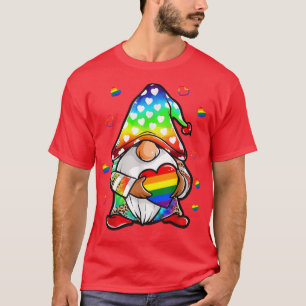 T-shirt Gnome Léopard Heart Mois de la fierté LGBT LGBT Fu