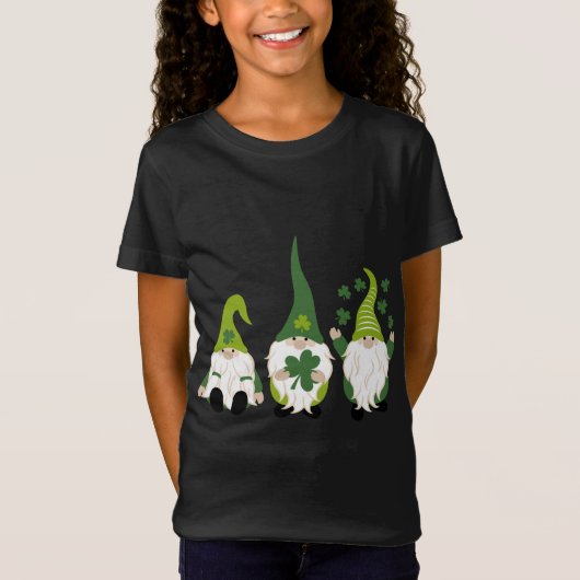 T-Shirt Gnome Leprechaun Tomte Green Gnomes St. Patrick (Devant)