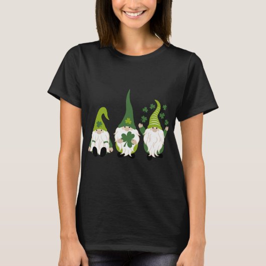 T-shirt Gnome Leprechaun Tomte Green Gnomes St. Patrick (Devant)