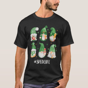 T-shirt Gnome Lucky Spy Teacher Life, Shamrock St Patrick