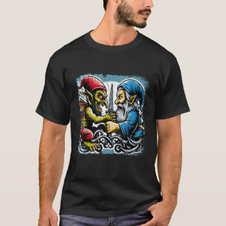 T-shirt Gnome lutteur de gobelin Créature drôle Fantaisie