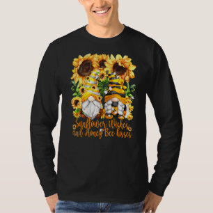 T-shirt Gnome Mignonne Pour Les Femmes Fleurs De Soleil Et