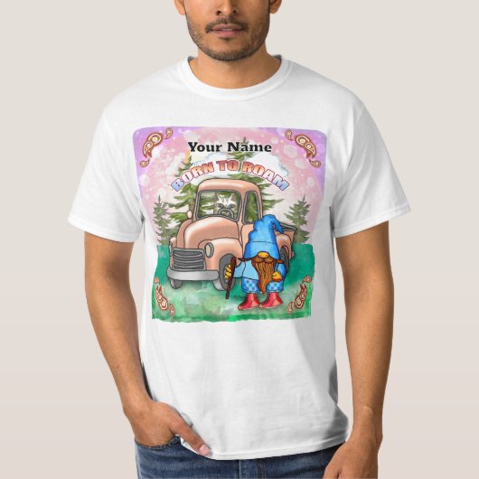 T-shirt Gnome né pour errer (Devant)