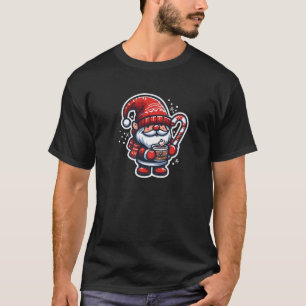 T-shirt Gnome Noël Chocolat chaud Sucre de canne de cacao