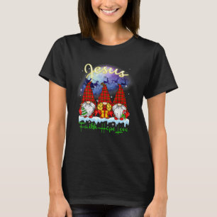 T-shirt Gnome Noël Foi Amour Espérance Christian Jesus Ch