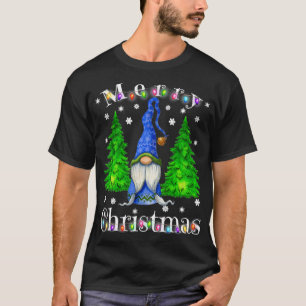 T-shirt Gnome Noël Pyjamas Jardin Gnome Joyeux Christ