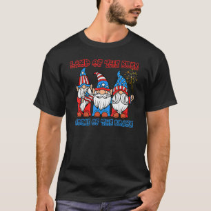 T-shirt Gnome Of The Brave Juillet 4 Gnomes Patriotic Prid