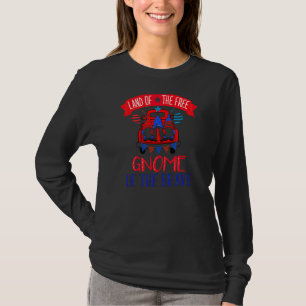 T-shirt Gnome Of The Brave Juillet 4 Gnomes Patriotic Prid