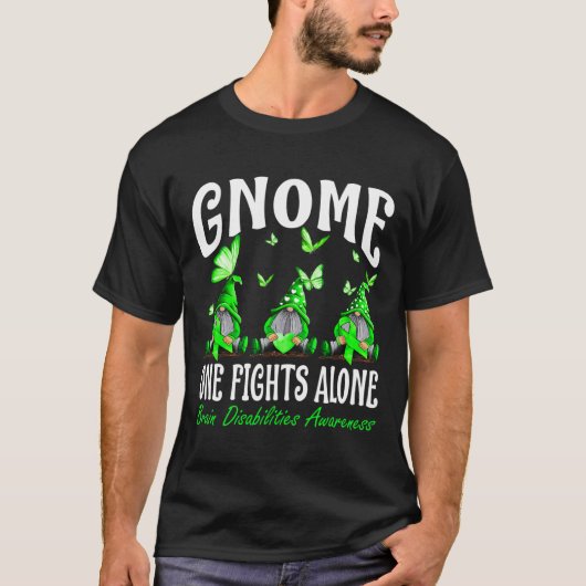 T-shirt Gnome One combat seul Cerveau invalidants (Devant)