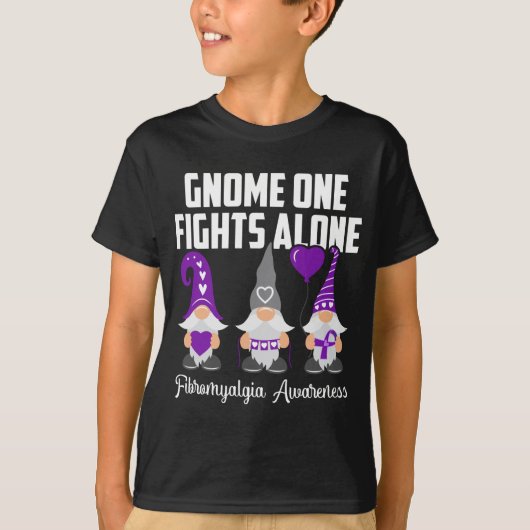 T-shirt Gnome One combat seul Fibromyalgie Sensibilisation (Devant)