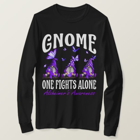 T-shirt Gnome One combat seul la conscience d'Alzheimer (Design devant)