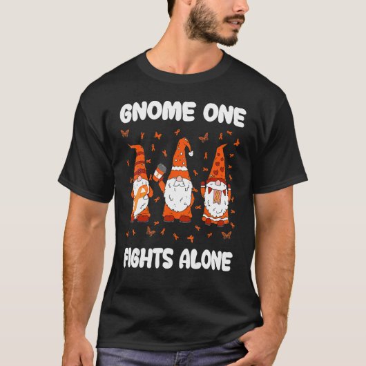 T-shirt Gnome One combat seul Leucémie Sensibilisation Gno (Devant)