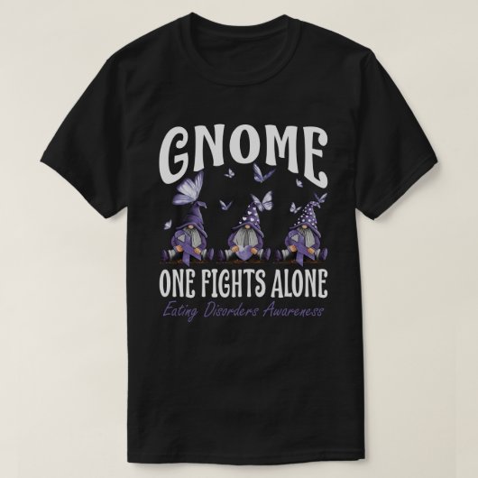 T-shirt Gnome One Fights Alone Eating Disorders (Design devant)