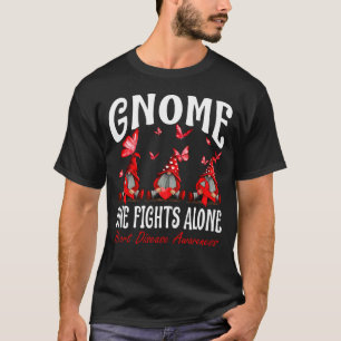 T-shirt Gnome One Fights Alone Heart Disease