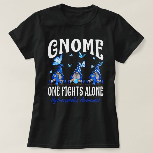 T-shirt Gnome One se bat seul pour la sensibilisation à l' (Design devant)