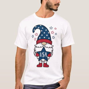 T-shirt Gnome Patriotique USA Étoile Vectorielle Conceptio