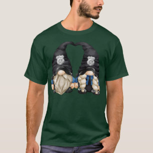 T-shirt Gnome Police Gnome Grand-mère & Grand-père Best Po