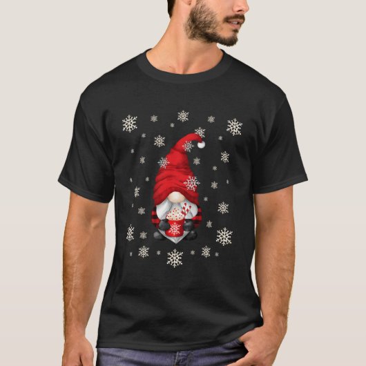 T-shirt Gnome Pour Avec Coca Chaud Pour (Devant)