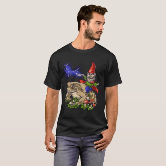 T-shirt Gnome Riding Bufo Alvarius Toad 5 Meo Dmt Psychede (Devant entier)
