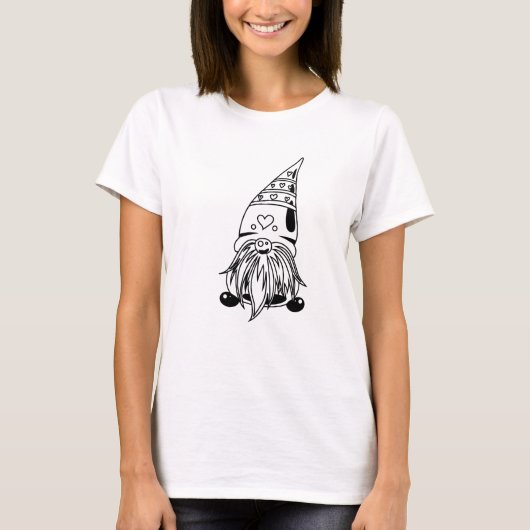 T-shirt Gnome scandanave peint (Devant)