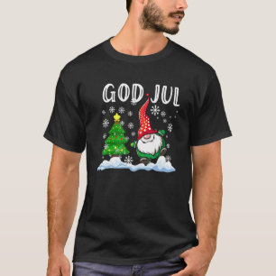 T-shirt Gnome scandinave Dieu juil avec arbre de Noël 202
