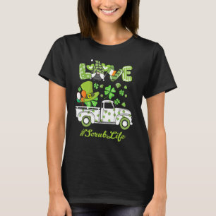 T-shirt Gnome Shamrock Camion Amour Scrub Life St Patrick 