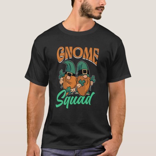 T-shirt Gnome Squad Irlande Green Jour de la Saint Patrick (Devant)