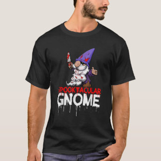 T-shirt Gnome Squelettique Drôle Femmes Halloween Jour Cél