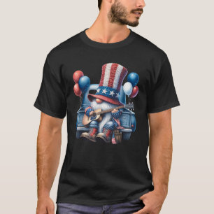 T-shirt Gnomes 4 juillet 2025 Funny Patriotic American F
