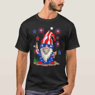 T-shirt Gnomes 4 juillet Femmes Gnome Girls American Fla