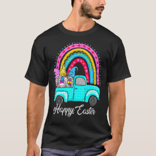 T-shirt Gnomes Arc-En-Ciel Avec Oeufs De Lapin Chasse Cami