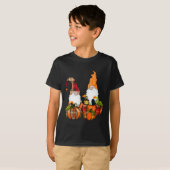 T-shirt Gnomes citrouilles Automne Mignons Halloween Thank (Devant entier)