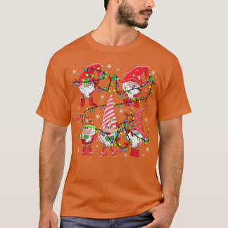 T-shirt Gnomes Danser Noël Lumières Gnome Boys Kids Dab Da