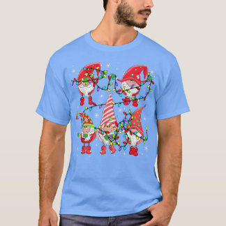 T-shirt Gnomes Danser Noël Lumières Gnome Boys Kids Dab Da