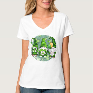 T-shirt Gnomes de la Saint-Patrick Lutins Shamrock-54989