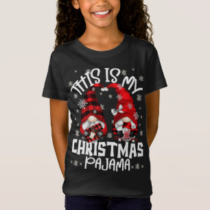 T-Shirt Gnomes de Noël Buffalo Plaid C'Est Mon Christma