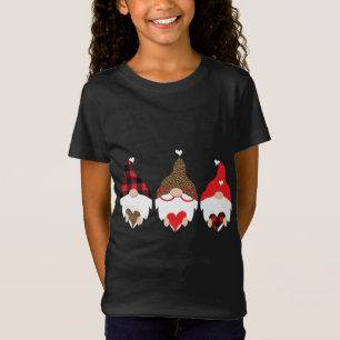 T-Shirt Gnomes de Noël mignons Coeur Cheetah Buffalo Impri
