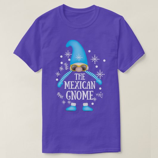 T-shirt Gnomes de Noël mignons en Gnome mexicain Casquette (Design devant)