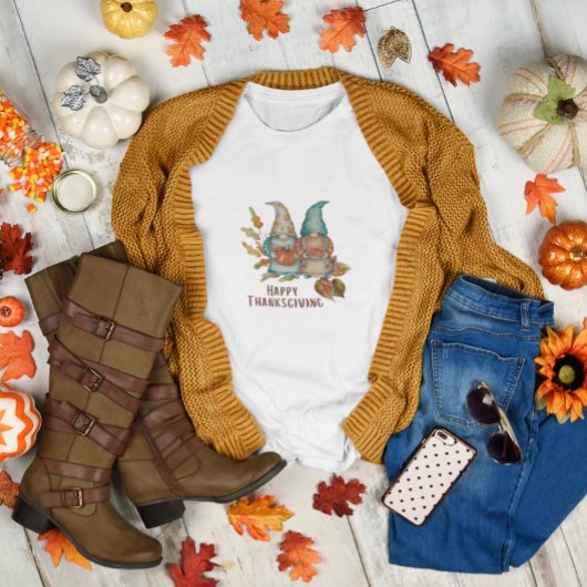 T-shirt Gnomes de Thanksgiving mignons