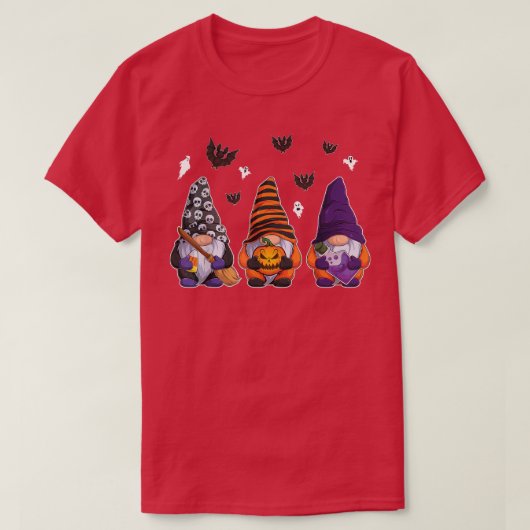 T-shirt Gnomes d'Halloween Noël Citrouilles d'automne (Design devant)