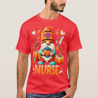 T-shirt Gnomes d'infirmière d'action de grâce Scrub d'auto