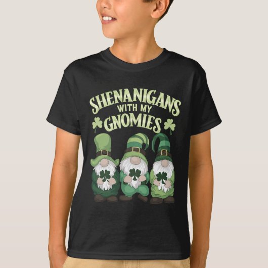T-shirt Gnomes du trèfle de la Saint-Patrick (Devant)