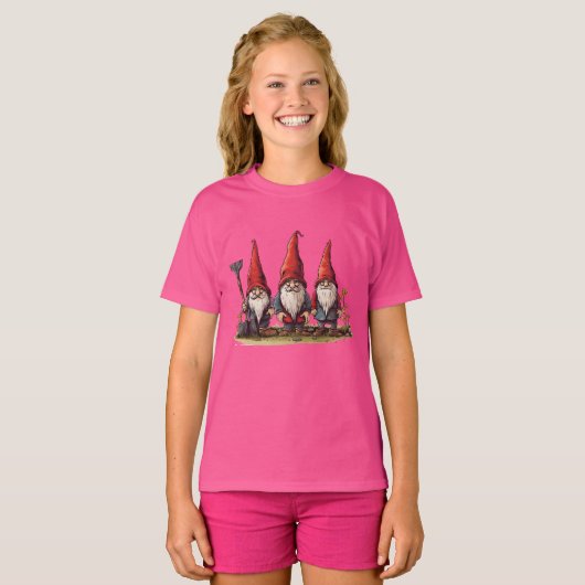 T-shirt Gnomes en fleurs : Printemps (Devant entier)