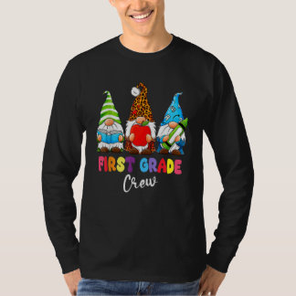 T-shirt Gnomes First Grade Crew First Day Teacher Back To 