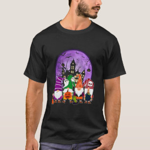 T-shirt Gnomes Halloween Lune Chauves-souris Friandises ou