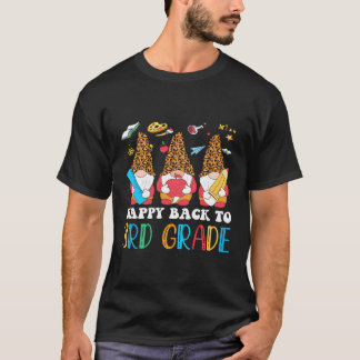 T-shirt Gnomes Happy Back To 3E Grade Enseignants Wi-Fi ét