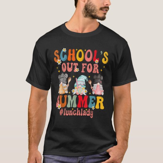 T-shirt gnomes last day of school Out For Summer lunch lad (Devant)