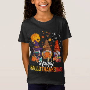 T-Shirt Gnomes Lover Halloween Joyeux Noël Joyeux Happy Ha