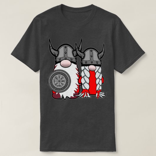 T-shirt Gnomes nordiques mignons Viking Tomte Couple Scand (Design devant)